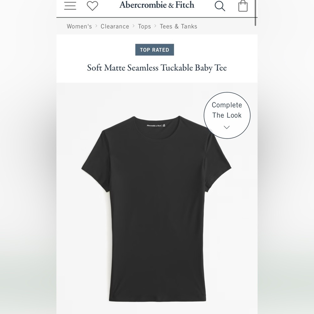 NEW Abercrombie & Fitch, seamless baby tee